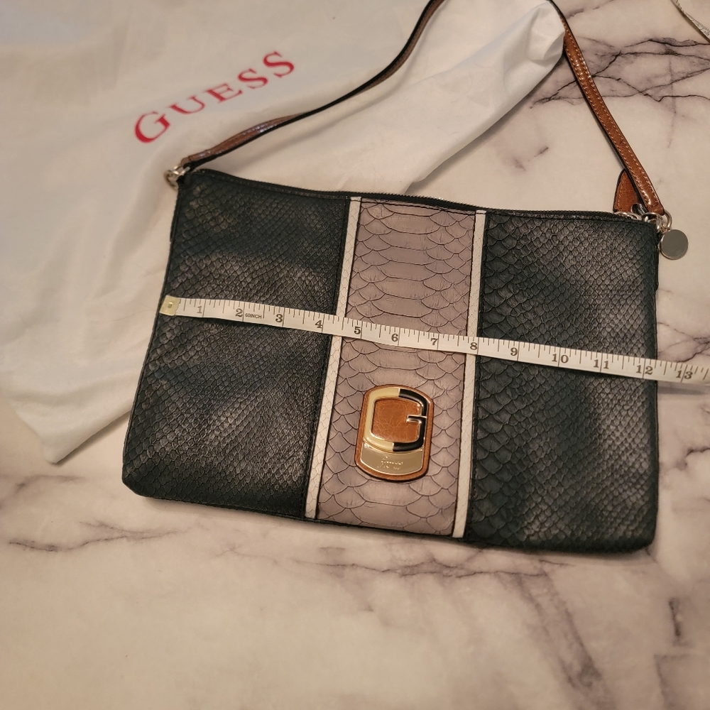 Guess purse faux snake skin